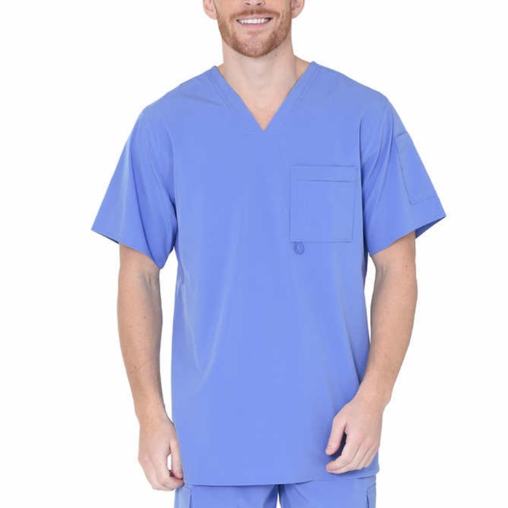 XL, BT Supply Co Men's V-Neck Scrub Top